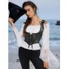 image:imageScarlet Darkness Corset Tops for Women Renaissance Underbust Corset Boned Lace Up CorsetsStarry Night