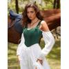 image:imageScarlet Darkness Corset Tops for Women Vintage Renaissance Sweetheart Fishboned Bustier TopsGreen