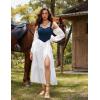 image:imageScarlet Darkness Corset Tops for Women Vintage Renaissance Sweetheart Fishboned Bustier TopsNavy Blue