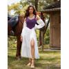 image:imageScarlet Darkness Corset Tops for Women Vintage Renaissance Sweetheart Fishboned Bustier TopsPurple