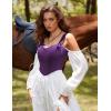 image:imageScarlet Darkness Corset Tops for Women Vintage Renaissance Sweetheart Fishboned Bustier TopsPurple