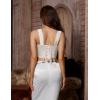 image:imageScarlet Darkness Corset Tops for Women Vintage Renaissance Sweetheart Fishboned Bustier TopsWhite
