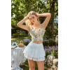 image:imageScarlet Darkness Renaissance Corset Top for Women Boned Laceup Overbust Bustier CorsetsBeige Green Floral