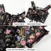 image:imageScarlet Darkness Renaissance Corset Top for Women Boned Laceup Overbust Bustier CorsetsBlack Multi Floral