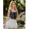 image:imageScarlet Darkness Renaissance Corset Top for Women Boned Laceup Overbust Bustier CorsetsBlack Purple Floral