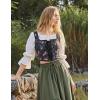 image:imageScarlet Darkness Renaissance Corset Top for Women Boned Laceup Overbust Bustier CorsetsBlack Purple Floral
