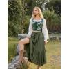 image:imageScarlet Darkness Renaissance Corset Top for Women Boned Laceup Overbust Bustier CorsetsGreen White Floral