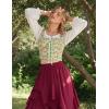 image:imageScarlet Darkness Renaissance Corset Top for Women Boned Laceup Overbust Bustier CorsetsStrawberry Floral