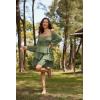 image:imageScarlet Darkness Renaissance Dress for Women Off Shoulder Long Sleeve Medieval Corset DressesArmy Green