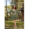 image:imageScarlet Darkness Renaissance Dress for Women Off Shoulder Long Sleeve Medieval Corset DressesArmy Green