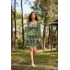 image:imageScarlet Darkness Renaissance Dress for Women Off Shoulder Long Sleeve Medieval Corset DressesArmy Green