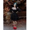 image:imageScarlet Darkness Renaissance Dress for Women Off Shoulder Long Sleeve Medieval Corset DressesBlack