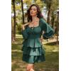 image:imageScarlet Darkness Renaissance Dress for Women Off Shoulder Long Sleeve Medieval Corset DressesGreen