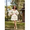 image:imageScarlet Darkness Renaissance Dress for Women Off Shoulder Long Sleeve Medieval Corset DressesOffwhite