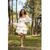 image:imageScarlet Darkness Renaissance Dress for Women Off Shoulder Long Sleeve Medieval Corset DressesOffwhite