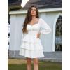 image:imageScarlet Darkness Renaissance Dress for Women Off Shoulder Long Sleeve Medieval Corset DressesWhite