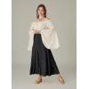 image:imageScarlet Darkness Women Bell Sleeve Smocked Top Off The Shoulder Peasant Blouse Renaissance Pirate ShirtApricot