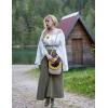 image:imageScarlet Darkness Women Bell Sleeve Smocked Top Off The Shoulder Peasant Blouse Renaissance Pirate ShirtWhite