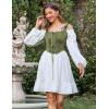 image:imageScarlet Darkness Women Renaissance Corset Pirate Bustier Top Bodice BodyshaperArmy Green