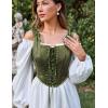 image:imageScarlet Darkness Women Renaissance Corset Pirate Bustier Top Bodice BodyshaperArmy Green