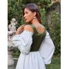 image:imageScarlet Darkness Women Renaissance Corset Pirate Bustier Top Bodice BodyshaperArmy Green
