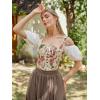 image:imageScarlet Darkness Women Renaissance Corset Pirate Bustier Top Bodice BodyshaperBeige Red Floral