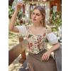 image:imageScarlet Darkness Women Renaissance Corset Pirate Bustier Top Bodice BodyshaperBeige Red Floral