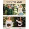 image:imageScarlet Darkness Womens Renaissance Shirt Peasant Off Shoulder Tops Smocked Waist Long Sleeve BlouseWhite