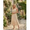 image:imageScarlet Darkness Womens Summer Maxi Dress 2026 Boho Sleeveless Ruffle Flowy Milkmaid Sundress with PocketsBeige