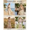 image:imageScarlet Darkness Womens Summer Maxi Dress 2026 Boho Sleeveless Ruffle Flowy Milkmaid Sundress with PocketsBeige