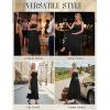 image:imageScarlet Darkness Womens Summer Maxi Dress 2026 Boho Sleeveless Ruffle Flowy Milkmaid Sundress with PocketsBlack