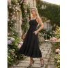 image:imageScarlet Darkness Womens Summer Maxi Dress 2026 Boho Sleeveless Ruffle Flowy Milkmaid Sundress with PocketsBlack