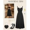 image:imageScarlet Darkness Womens Summer Maxi Dress 2026 Boho Sleeveless Ruffle Flowy Milkmaid Sundress with PocketsBlack