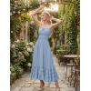image:imageScarlet Darkness Womens Summer Maxi Dress 2026 Boho Sleeveless Ruffle Flowy Milkmaid Sundress with PocketsLight Blue