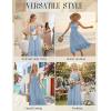 image:imageScarlet Darkness Womens Summer Maxi Dress 2026 Boho Sleeveless Ruffle Flowy Milkmaid Sundress with PocketsLight Blue