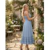 image:imageScarlet Darkness Womens Summer Maxi Dress 2026 Boho Sleeveless Ruffle Flowy Milkmaid Sundress with PocketsLight Blue