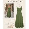 image:imageScarlet Darkness Womens Summer Maxi Dress 2026 Boho Sleeveless Ruffle Flowy Milkmaid Sundress with PocketsOlive Green