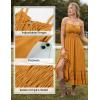 image:imageScarlet Darkness Womens Summer Maxi Dress 2026 Boho Sleeveless Ruffle Flowy Milkmaid Sundress with PocketsYellow