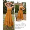 image:imageScarlet Darkness Womens Summer Maxi Dress 2026 Boho Sleeveless Ruffle Flowy Milkmaid Sundress with PocketsYellow
