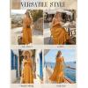 image:imageScarlet Darkness Womens Summer Maxi Dress 2026 Boho Sleeveless Ruffle Flowy Milkmaid Sundress with PocketsYellow