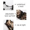 image:imageScarlet Darkness Womens Underbust Corset Top Renaissance Medieval Laceup Boned Fairycore Pirate CorsetsBlack Brown Floral