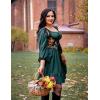 image:imageScarlet Darkness Womens Underbust Corset Top Renaissance Medieval Laceup Boned Fairycore Pirate CorsetsBlack Green Floral
