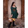 image:imageScarlet Darkness Womens Underbust Corset Top Renaissance Medieval Laceup Boned Fairycore Pirate CorsetsBlack Green Floral
