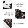image:imageScarlet Darkness Womens Underbust Corset Top Renaissance Medieval Laceup Boned Fairycore Pirate CorsetsBlack Greenred Floral