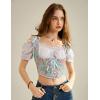 image:imageScarlet Darkness Womens Underbust Corset Top Renaissance Medieval Laceup Boned Fairycore Pirate CorsetsBlue Pink Floral