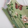image:imageScarlet Darkness Womens Underbust Corset Top Renaissance Medieval Laceup Boned Fairycore Pirate CorsetsGreen Floral