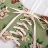 image:imageScarlet Darkness Womens Underbust Corset Top Renaissance Medieval Laceup Boned Fairycore Pirate CorsetsGreen Floral