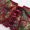 image:imageScarlet Darkness Womens Underbust Corset Top Renaissance Medieval Laceup Boned Fairycore Pirate CorsetsRed Flower Cluster