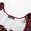 image:imageScarlet Darkness Womens Underbust Corset Top Renaissance Medieval Laceup Boned Fairycore Pirate CorsetsRed Flower Cluster