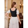 image:imageScarlet Darkness Womens Underbust Corset Top Renaissance Medieval Laceup Boned Fairycore Pirate CorsetsSolid Black